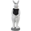 Clayre & Eef 6PR3587 Coniglio decorativo nero, bianco 5x5x15 cm