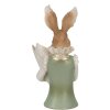 Clayre & Eef 6PR3594 Coniglio decorativo Verde, Marrone, Beige 16x13x30 cm