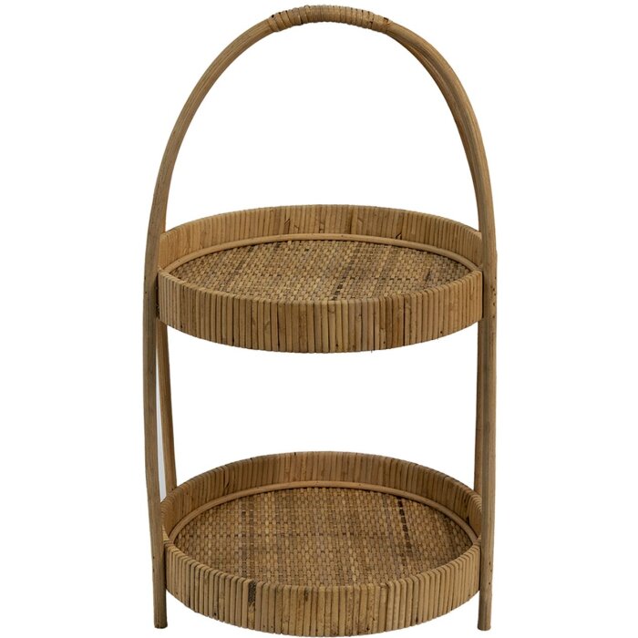 Clayre & Eef 6RO0559 Tavolo a gradinate 2 livelli Marrone Ø 30x54 cm