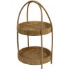 Clayre & Eef 6RO0559 Tavolo a gradinate 2 livelli Marrone Ø 30x54 cm