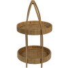 Clayre & Eef 6RO0559 Tavolo a gradinate 2 livelli Marrone Ø 30x54 cm