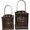 Clayre & Eef 6RO0580S Lanterna marrone 17x17x20 cm