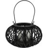 Clayre & Eef 6RO0582 Lanterna nera Ø 23x12 cm