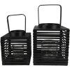 Clayre & Eef 6RO0586L Lanterna nera 21x21x25 cm