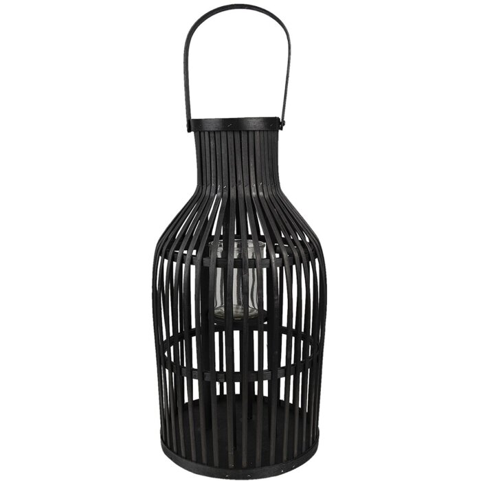 Clayre & Eef 6RO0591 Lanterna nera Ø 23x39 cm