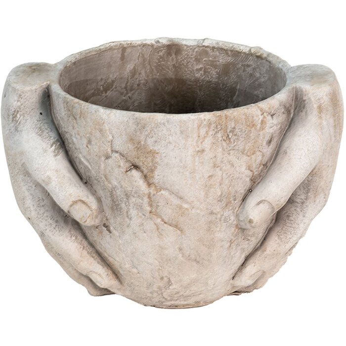 Clayre & Eef 6TE0391L Vaso da fiori per interni Beige 25x18x17 cm