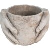 Clayre & Eef 6TE0391S Vaso da fiori per interni Beige 21x16x15 cm