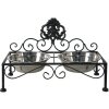 Clayre & Eef 6Y4682 Ciotola per cani nera 39x19x25 cm