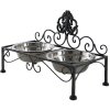 Clayre & Eef 6Y4682 Ciotola per cani nera 39x19x25 cm