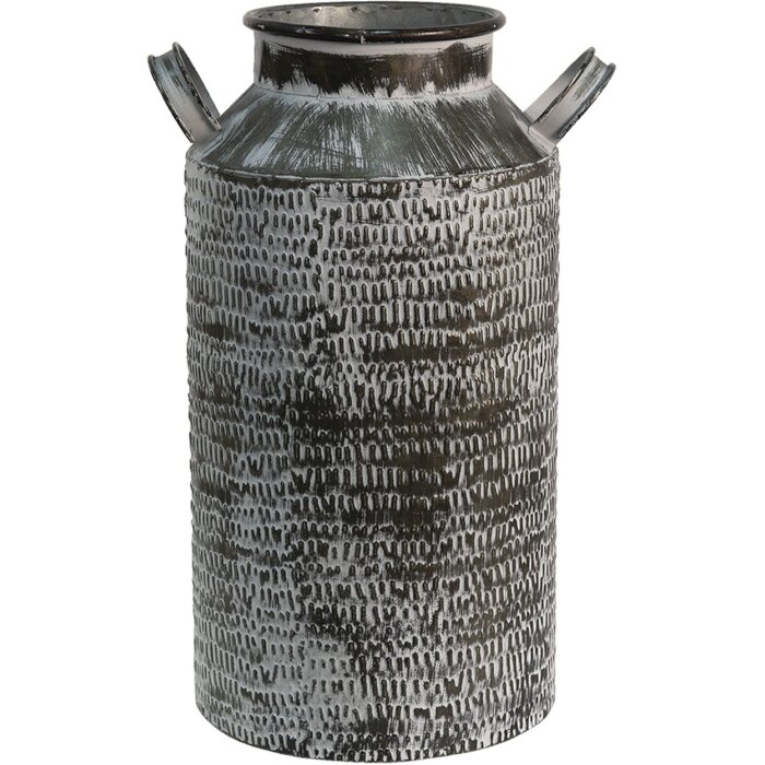Clayre & Eef 6Y4706 Caraffa decorativa per il latte grigio 19x17x33 cm