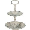 Clayre & Eef 6Y4770 Etagere 2 piani Beige Ø 19x27 cm