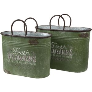 Clayre & Eef 6Y4773 Vaso da fiori per interni verde,...