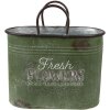 Clayre & Eef 6Y4773 Vaso da fiori per interni verde, marrone 36x18x25 - 30x15x23 cm