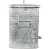Clayre & Eef 6Y4776 Cestino a pedale Grigio, Bianco 26x26x36 cm