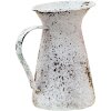 Clayre & Eef 6Y4786 Brocca decorativa Grigio, Bianco 12x12x20 cm