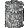 Clayre e Eef 6y4789 Cassetta postale a muro grigio 26x8x39 cm