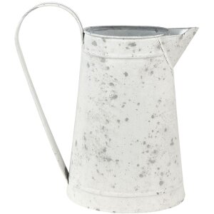 Clayre & Eef 6Y4799 Brocca decorativa grigia, bianca 16x12x22 cm