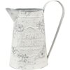 Clayre & Eef 6Y4799 Brocca decorativa grigia, bianca 16x12x22 cm