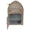 Clayre & Eef 6Y4998 Cassetta postale a muro grigio 25x10x40 cm