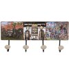 Clayre & Eef 6Y5013 Appendiabiti da parete nero 40x7x18 cm