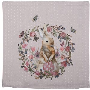 Clayre & Eef HBU21 Copricuscino Rosa, Beige 40x40 cm