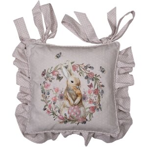Clayre & Eef HBU25 Cuscino Coprisedile Rosa, Beige...