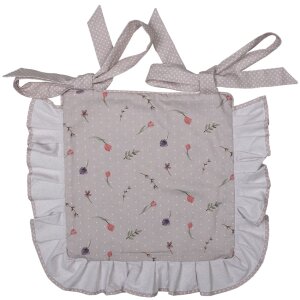 Clayre & Eef HBU25 Cuscino Coprisedile Rosa, Beige 40x40 cm