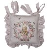 Clayre & Eef HBU25 Cuscino Coprisedile Rosa, Beige 40x40 cm