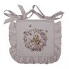 Clayre & Eef HBU25 Cuscino Coprisedile Rosa, Beige 40x40 cm