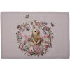 Clayre & Eef HBU40 Tovagliette (Set di 6) Rosa, Beige 48x33 cm