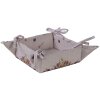 Clayre & Eef HBU47 Cestino per pane rosa, beige 35x35x8 cm