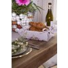 Clayre & Eef HBU47 Cestino per pane rosa, beige 35x35x8 cm