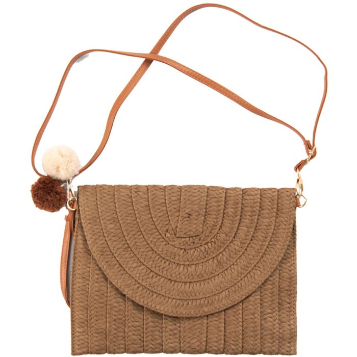 Clayre & Eef JZBG0260CH Borsa donna marrone 27x3x20 cm