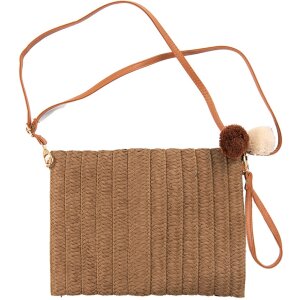 Clayre & Eef JZBG0260CH Borsa donna marrone 27x3x20 cm