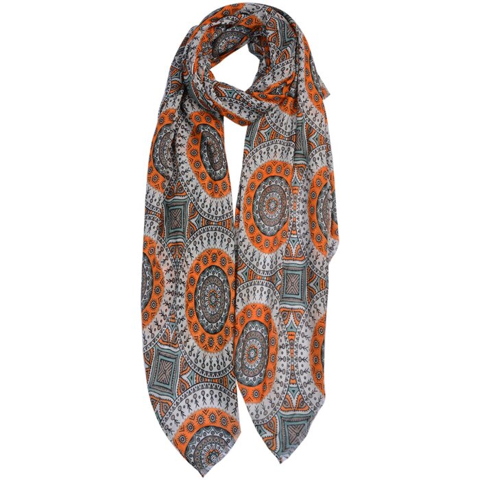 Clayre & Eef JZSC0663 Sciarpa donna modello arancione 90x190 cm