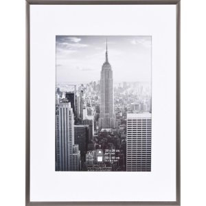 Cornice 30x40 cm in alluminio Manhattan in grigio acciaio