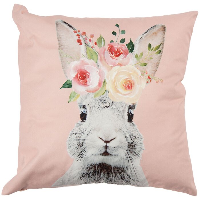 Clayre & Eef KT021.304 Copricuscino Rosa 45x45 cm