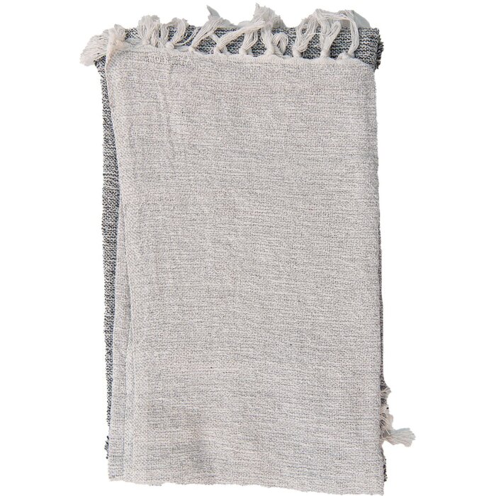 Clayre & Eef KT060.130 Plaid Grigio 125x150 cm