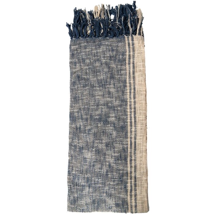 Clayre & Eef KT060.131 Plaid blu, marrone 125x150 cm