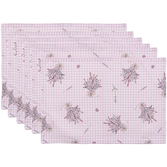 Clayre & Eef LAG40 Tovagliette (set di 6) 48x33 cm