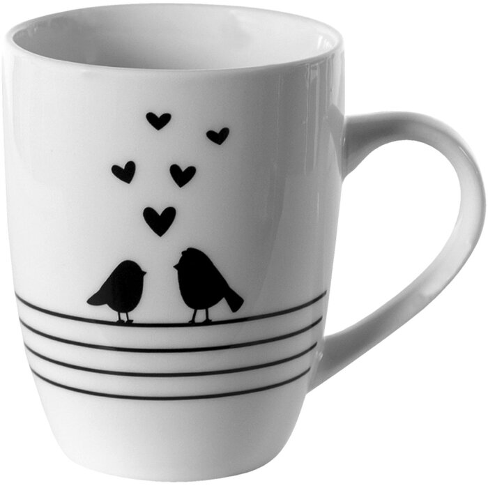Tazza Clayre & Eef LBSMU Bianco, Nero 350 ml