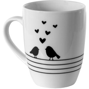 Tazza Clayre & Eef LBSMU Bianco, Nero 350 ml
