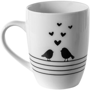 Tazza Clayre & Eef LBSMU Bianco, Nero 350 ml