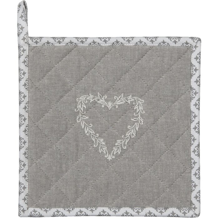 Clayre & Eef LYH45 Portavaso grigio 20x20 cm