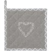 Clayre & Eef LYH45 Portavaso grigio 20x20 cm