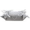Clayre & Eef LYH47 Cestino per pane grigio 35x35x8 cm