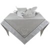 Clayre & Eef LYH47 Cestino per pane grigio 35x35x8 cm