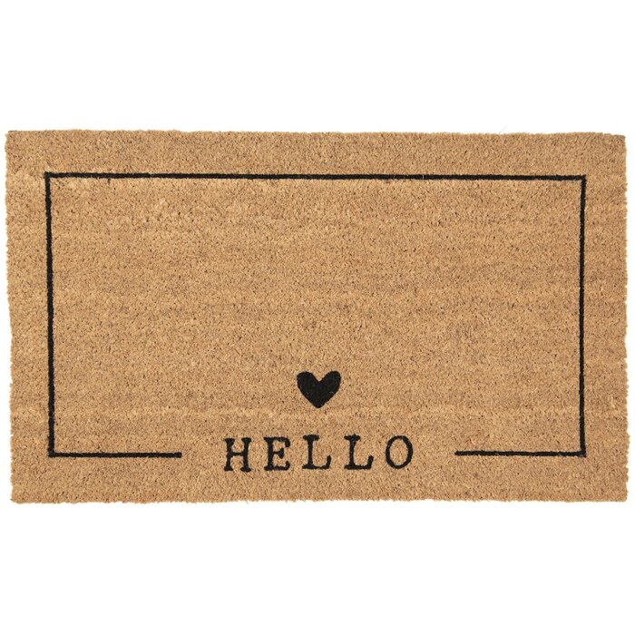 Clayre & Eef MC234 Tappeto per porte da interno marrone, nero 75x45x1 cm