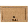 Clayre & Eef MC234 Tappeto per porte da interno marrone, nero 75x45x1 cm