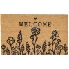 Clayre & Eef MC236 Tappeto per porte da interno marrone, nero 75x45x1 cm